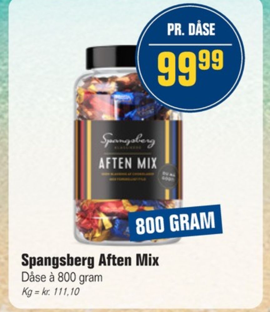 Spangsberg Aften Mix, Dessertchokolade