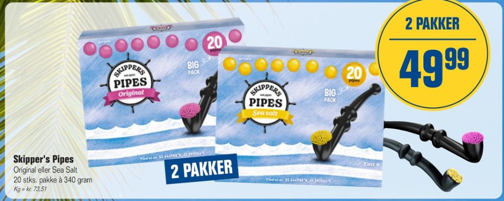 Skippers Pipes, Lakridspiber Seasalt