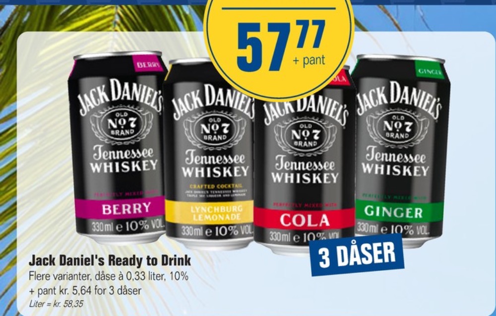 Jack Daniels, Tennessee Whisky & Ginger