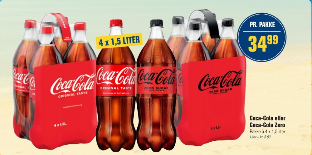Coca Cola Zero, Cola 4 pk.