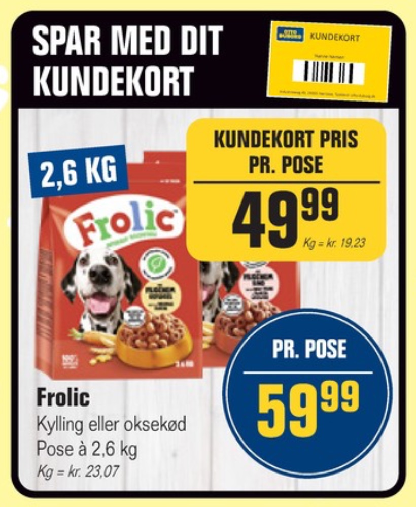 Frolic, Hundefoder