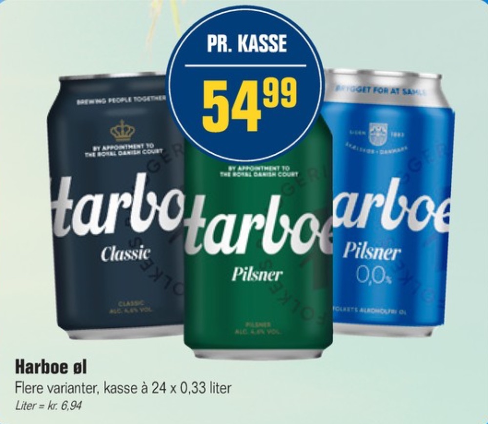 Harboe Pilsner, Øl 24 pk.