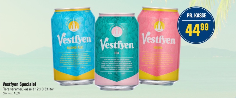 Vestfyen Blond Ale, Øl 12 pk.