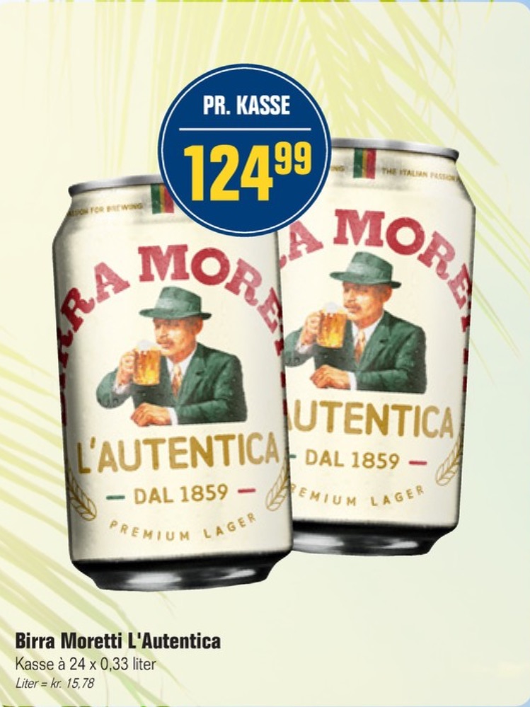 Birra Moretti, Specialøl 24 pk.