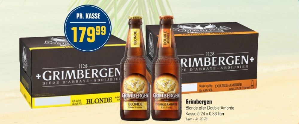 Grimbergen Double Ambrée, Specialøl 24 pk.