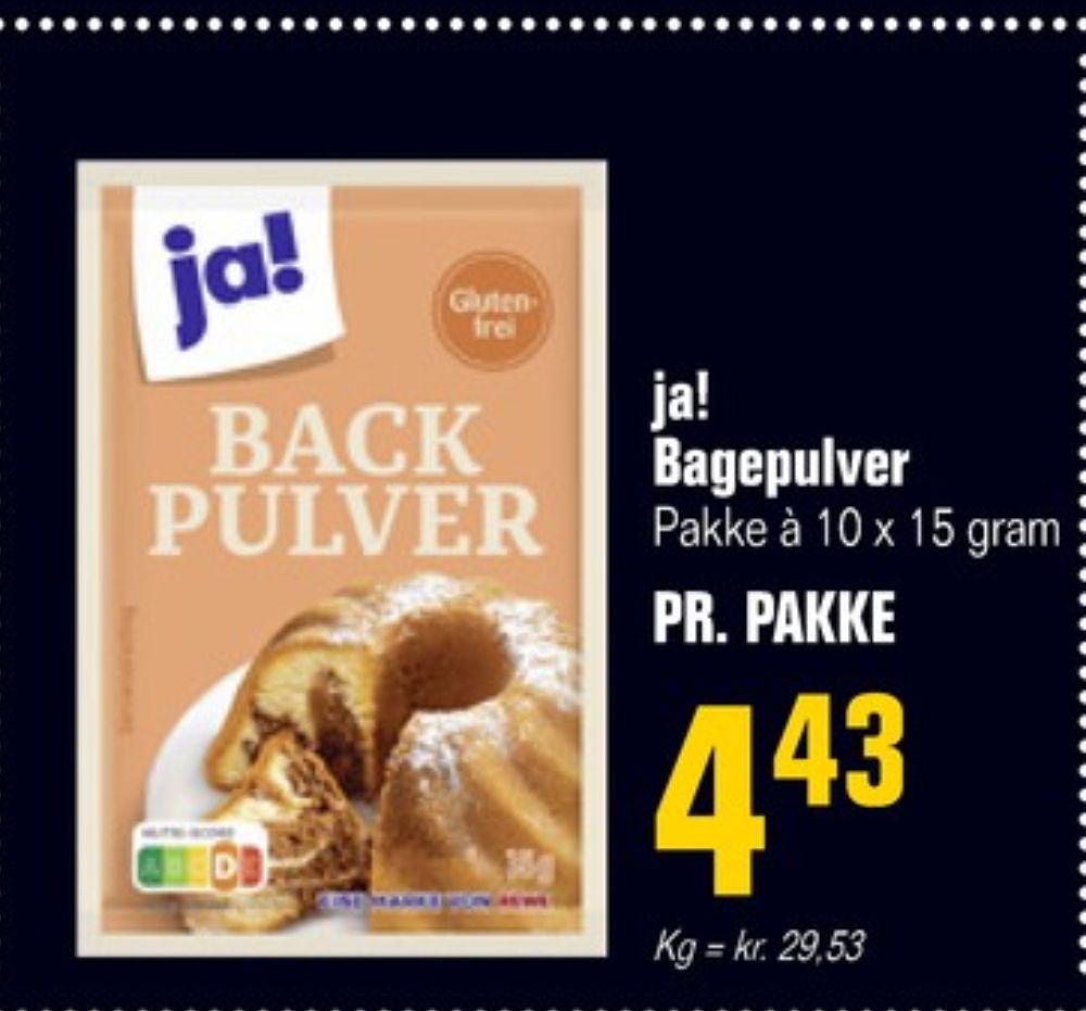 ja!, Bagepulver