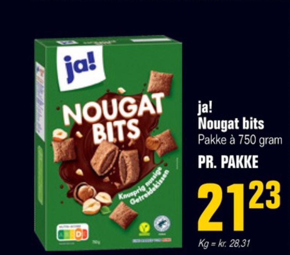 ja! Nougat Bits, Morgenmadsprodukt
