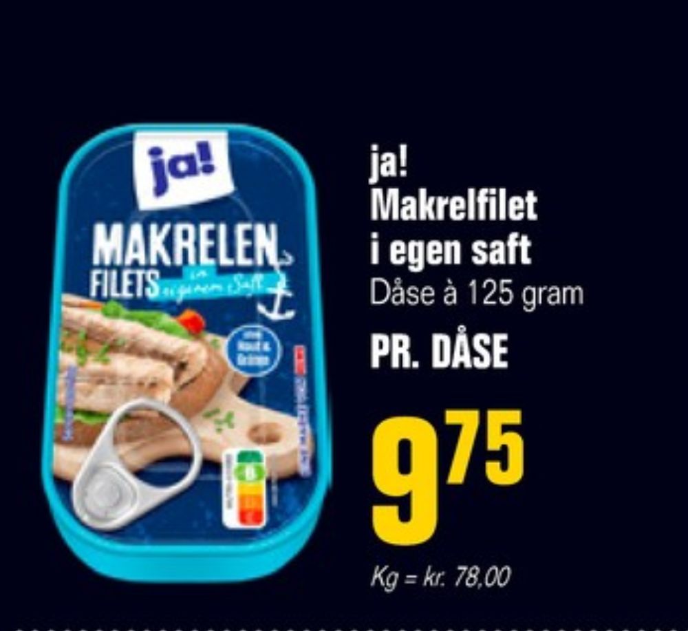 ja!, Makrelen Filets in Rapsöl