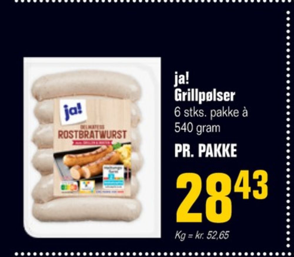 ja!, Grillpølser