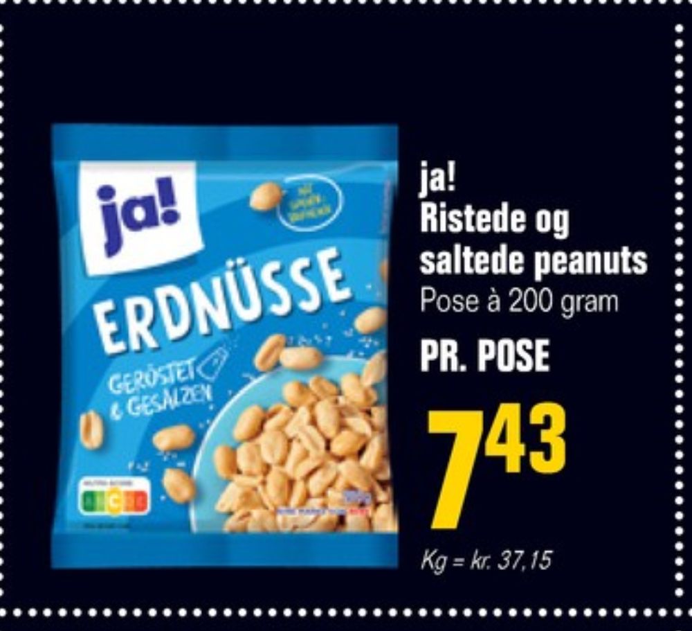 ja!, Peanuts ristede og saltede