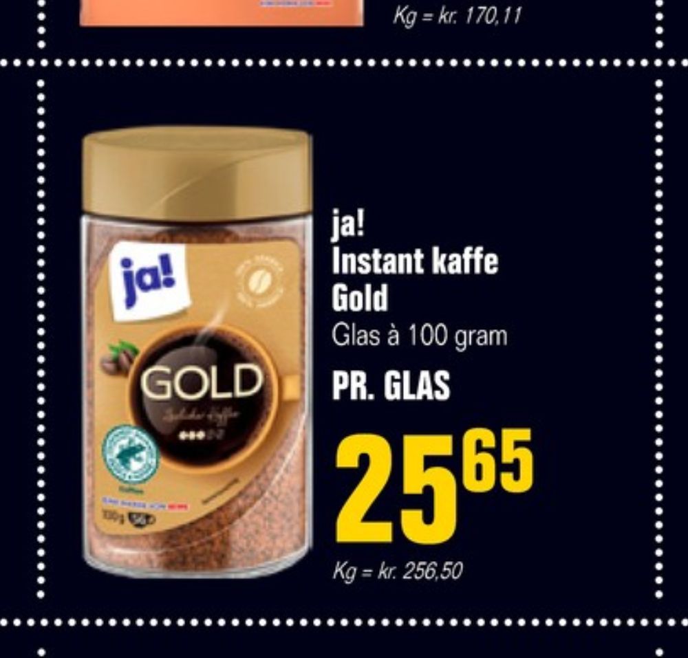 ja! Gold, Instant Kaffe