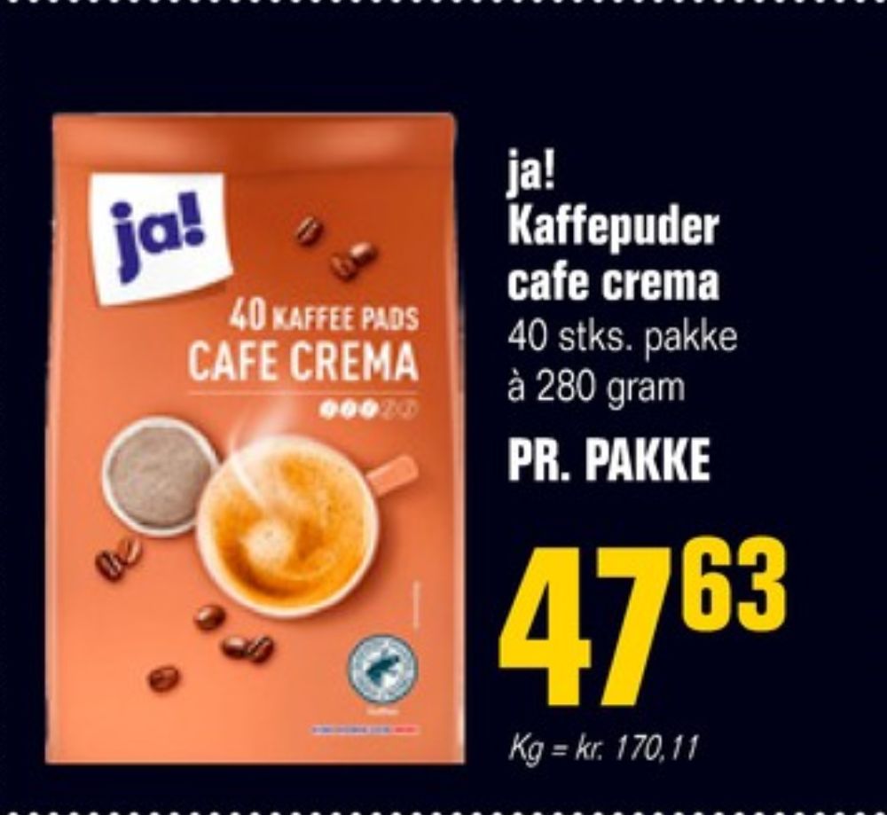 ja! Café Crema, Kaffepuder