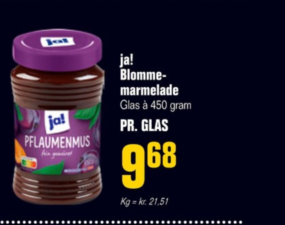 ja!, Blommemarmelade