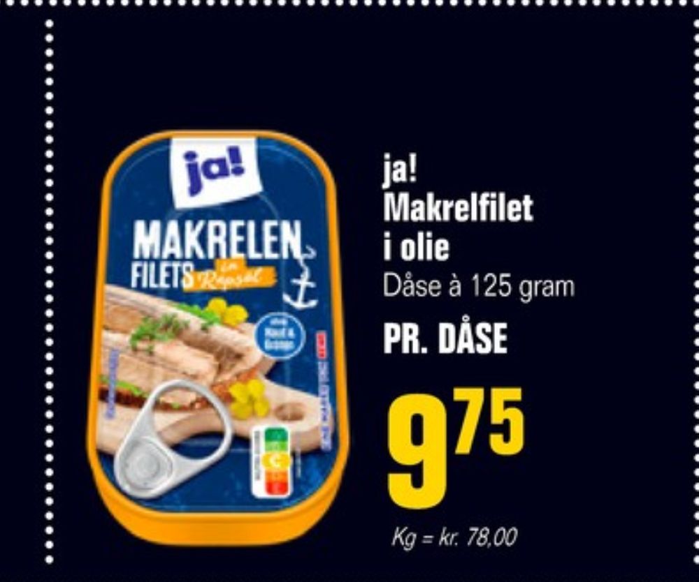 ja!, Makrelen Filets in Rapsöl