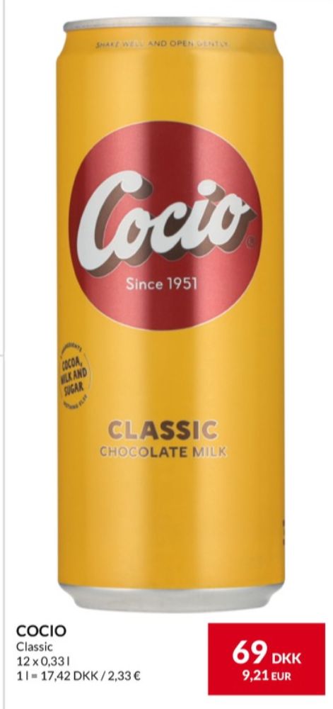 Cocio, Chokolademælk Classic 12 pk.