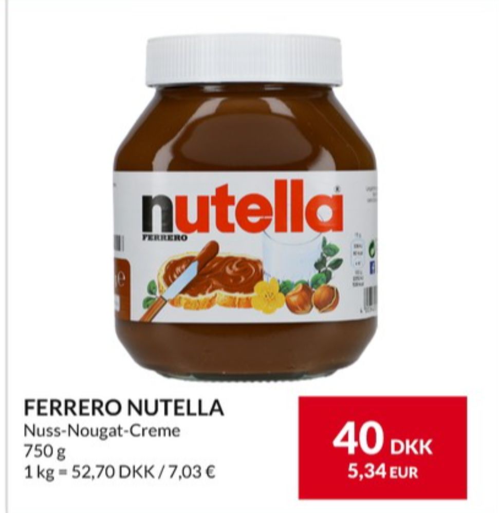 Nutella, Smørepålæg