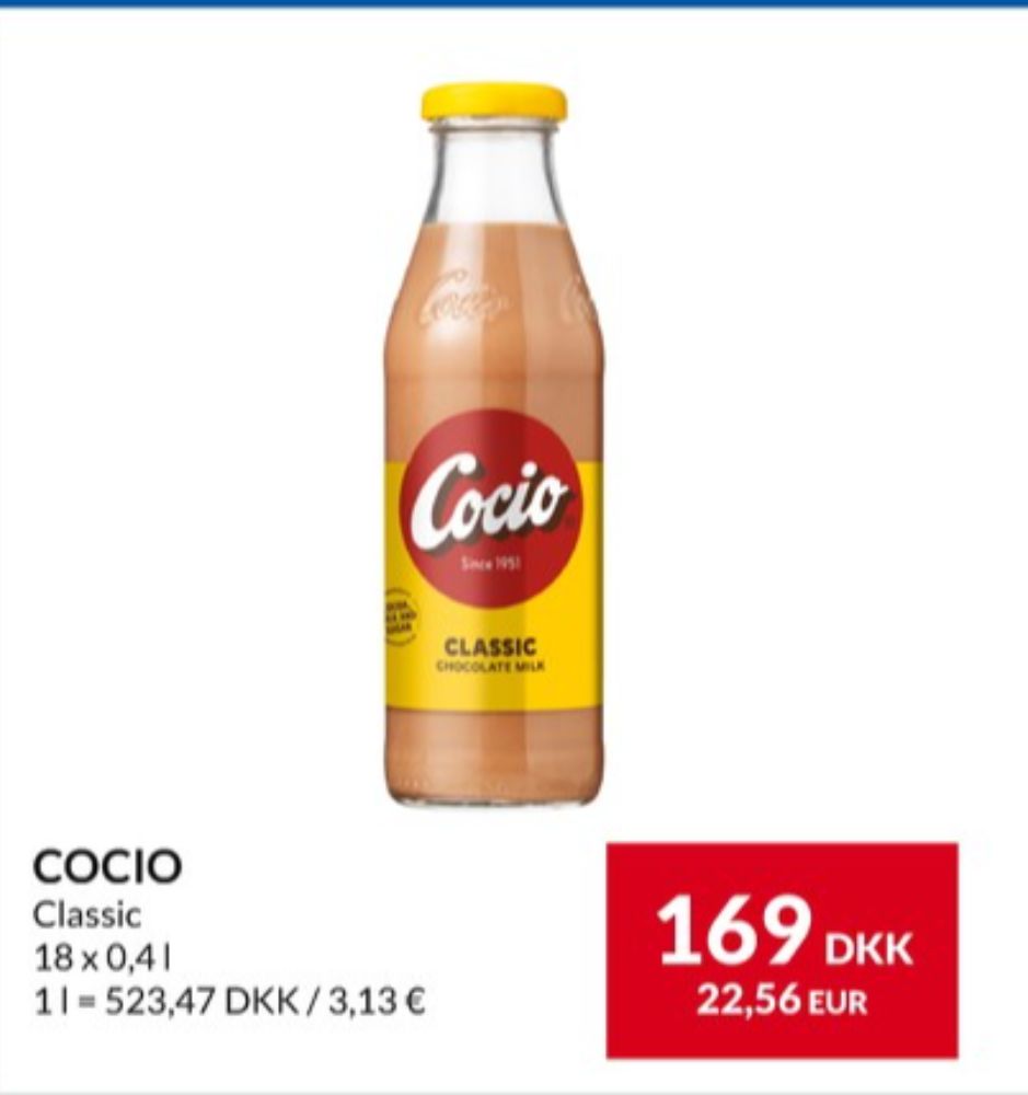 Cocio, Chokolademælk Classic 18 pk.