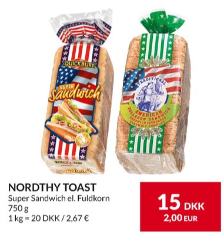 Quickbury, American Fuldkorns Sandwichbrød