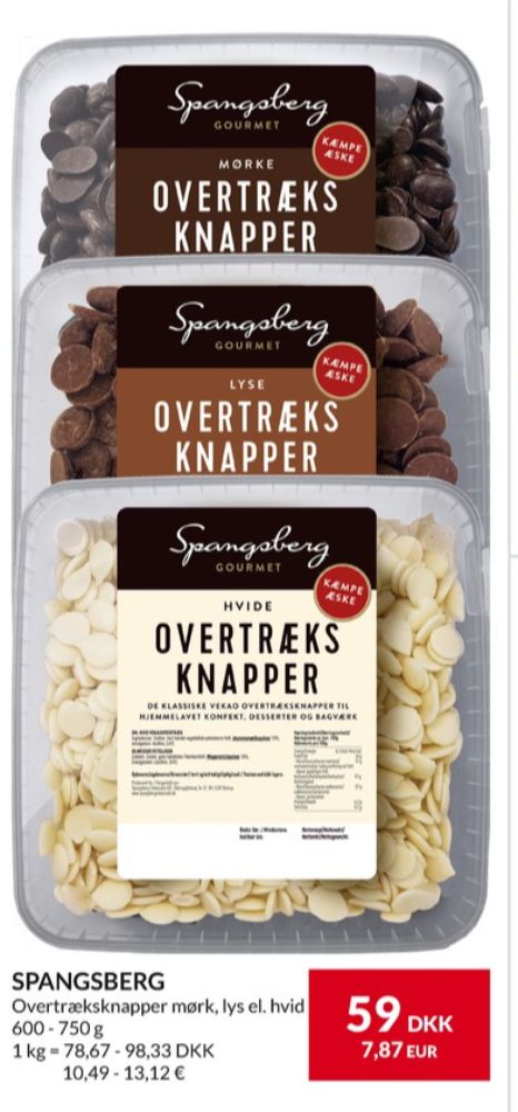 Spangsberg, Overtræksknapper Hvide