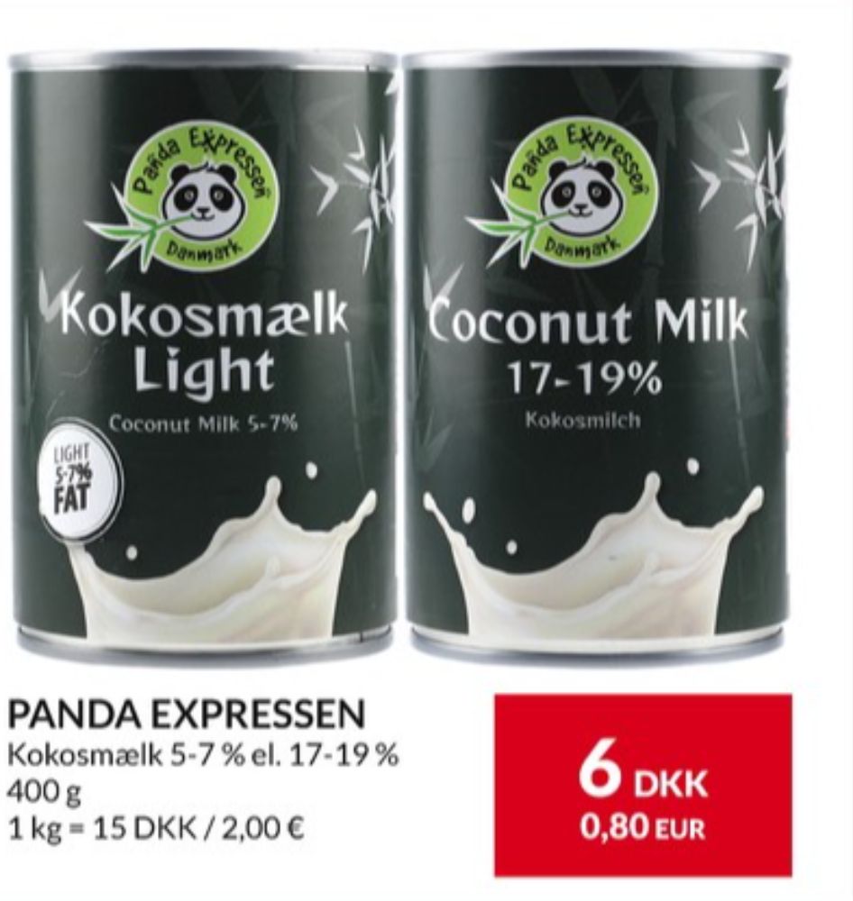 Panda Expressen , Kokosmælk