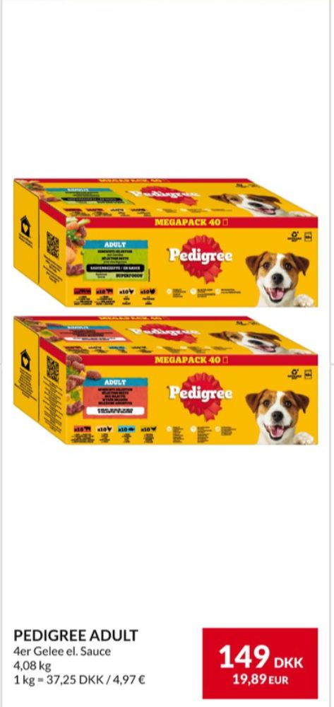 Pedigree, Hundefoder