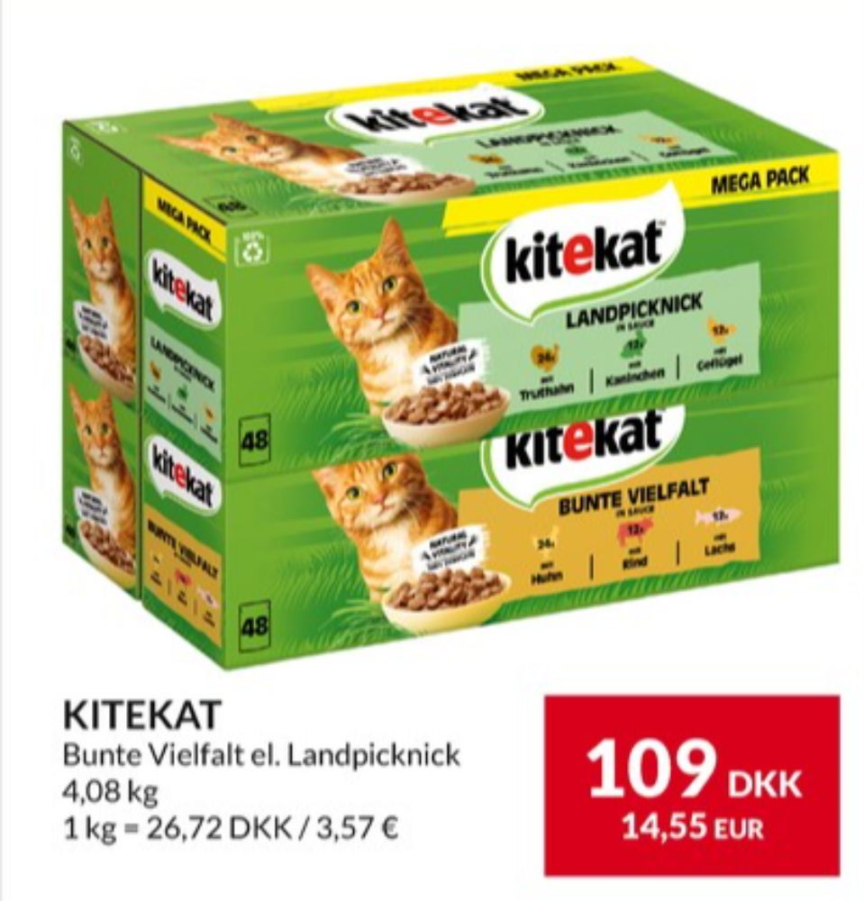 Kitekat, Kattefoder