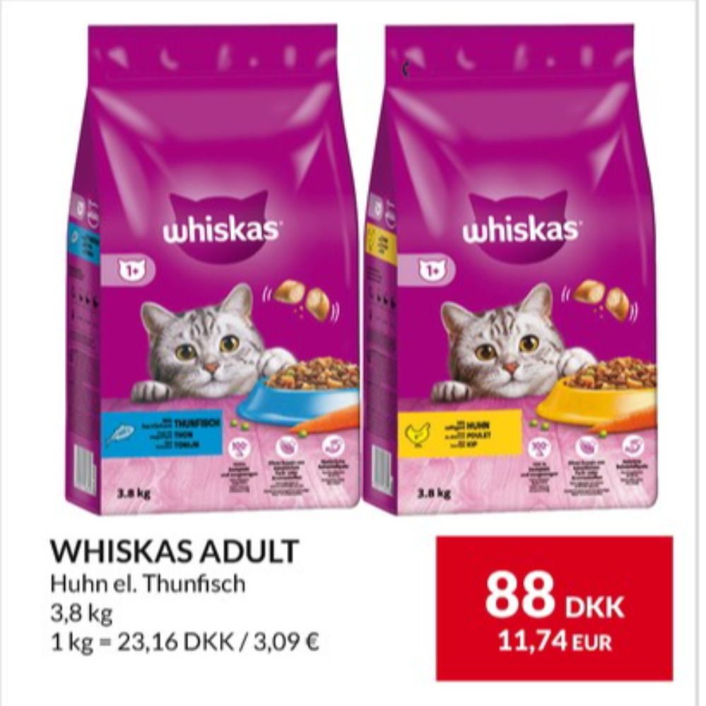 Whiskas, Kattefoder