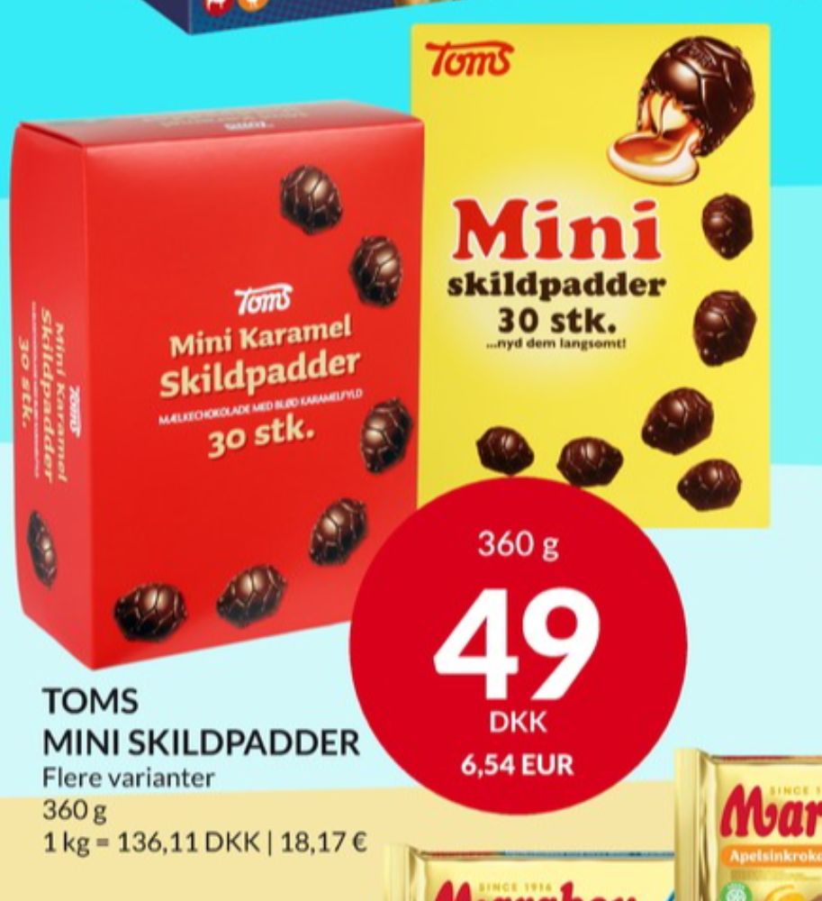 Toms Mini Karamel Skildpadder, Chokoladeskildpadder