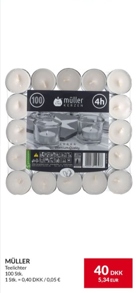 Müller, Fyrfadslys
