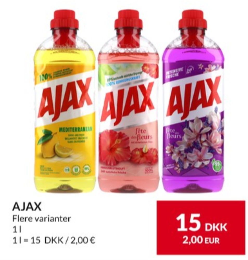 Ajax, Rengøring - universal