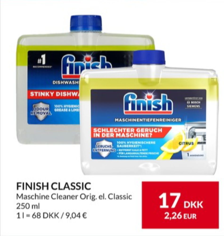 Finish, Maskinrens