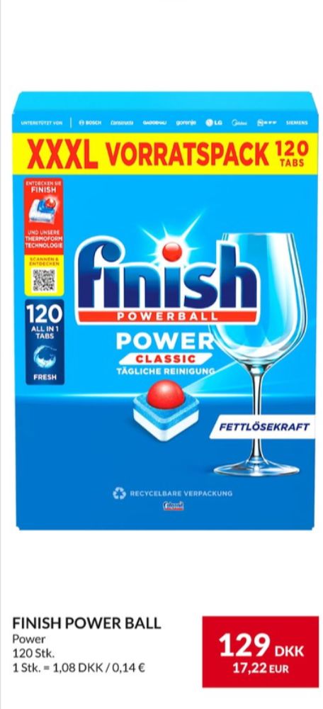 Finish, Maskinopvask-tabs