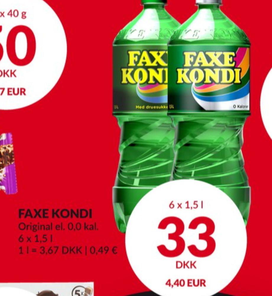 Faxe Kondi 0 Kalorier, Sportssodavand 6 pk. 