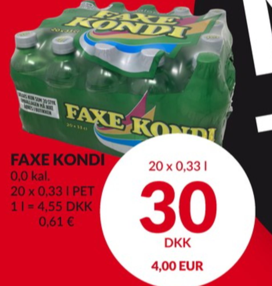 Faxe Kondi 0 Kalorier, Sportssodavand 20 pk.