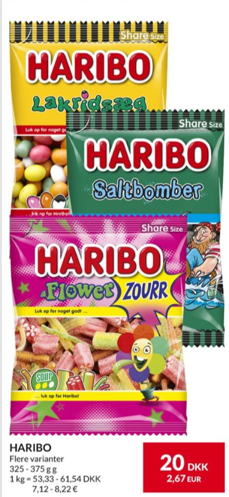 Haribo Lakridsæg, Slikposer