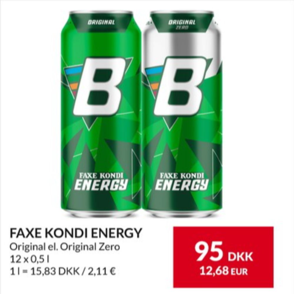 Faxe Kondi Booster , Energidrik 12 pk.