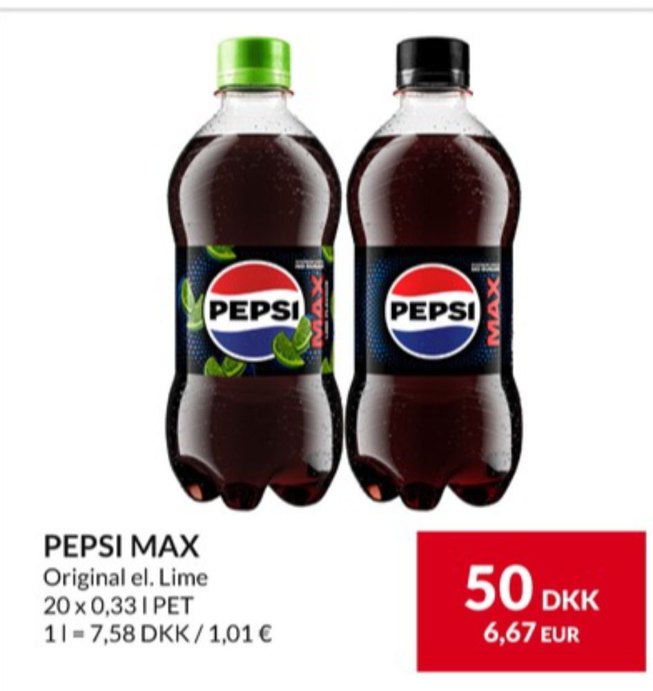 Pepsi Max, Cola 20 pk