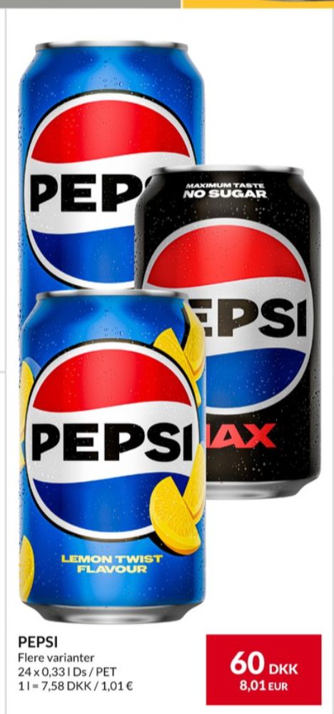 Pepsi Max, Cola 24 pk.