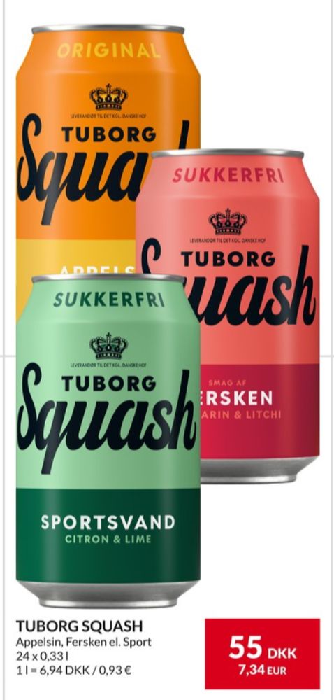 Tuborg Squash, Appelsinsodavand 24 pk.