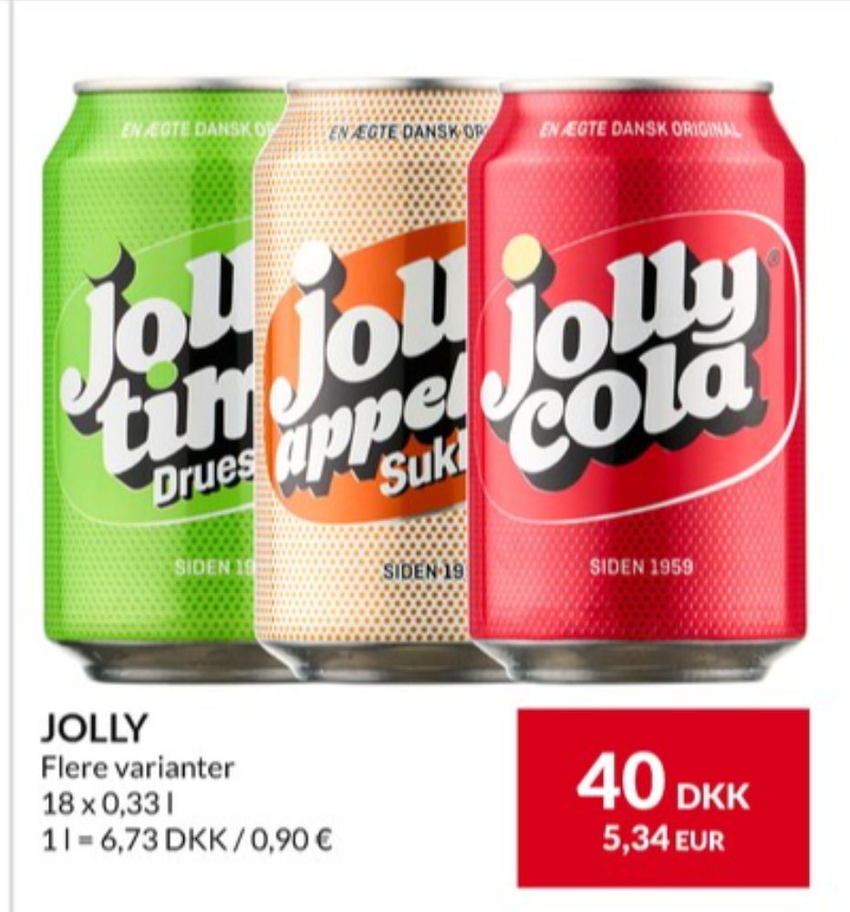 Jolly Appelsin Sukkerfri, Appelsinsodavand 18 pk.