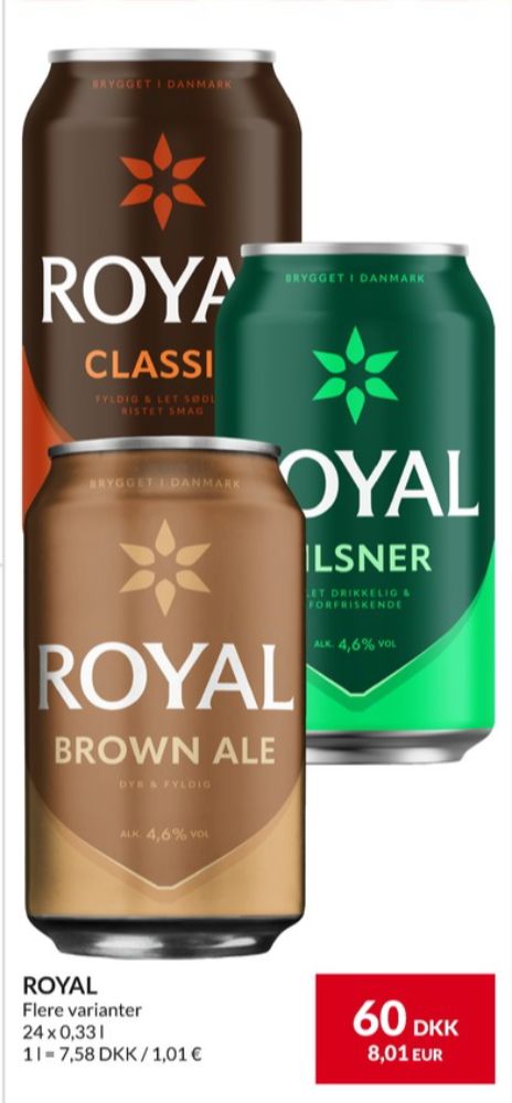 Royal Brown Ale, Øl 24 pk.