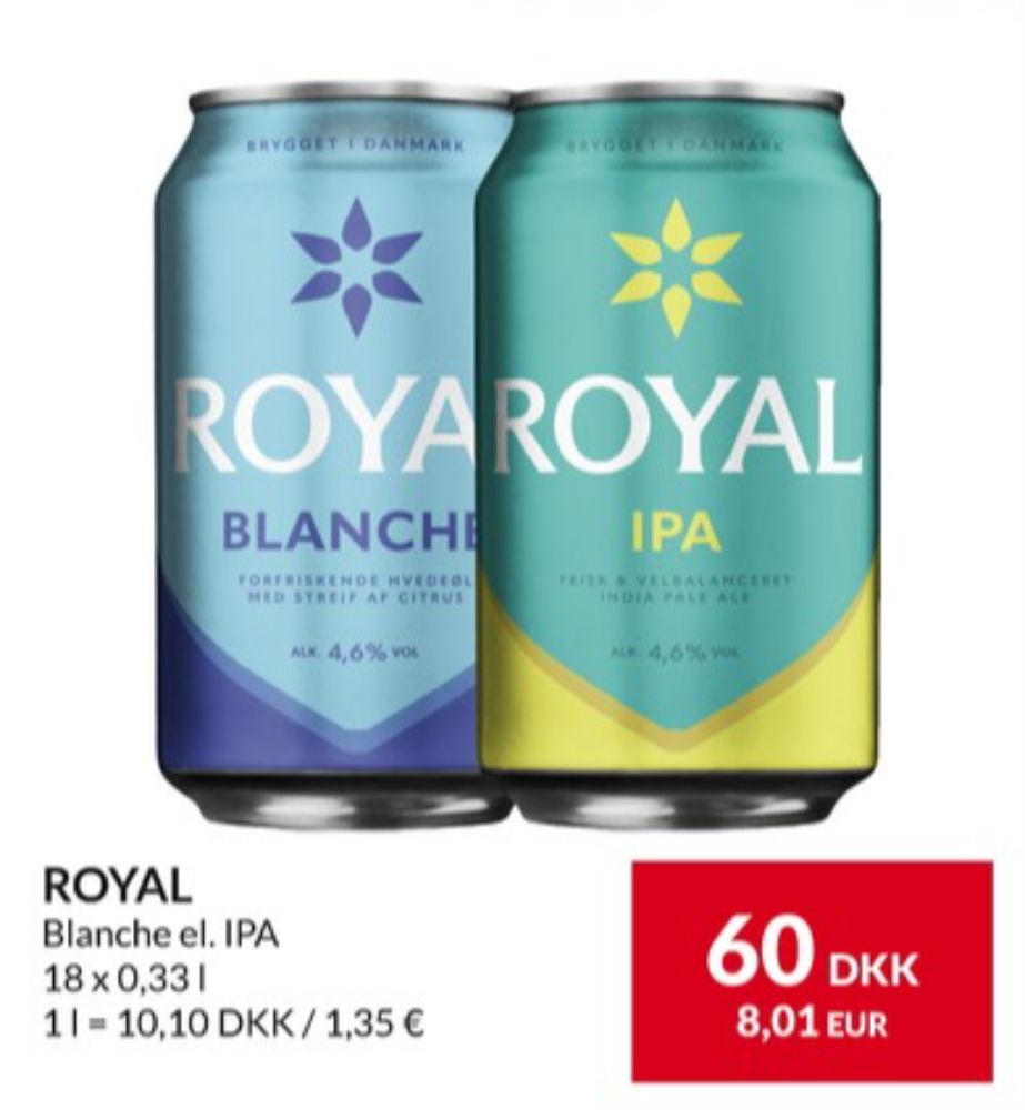 Royal Blanche, Øl 18 pk.