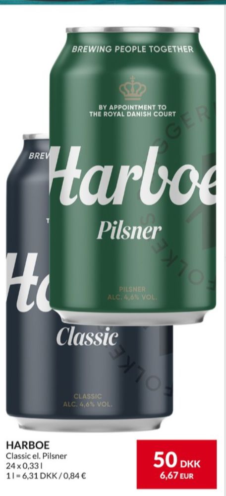 Harboe Pilsner, Øl 24 pk.