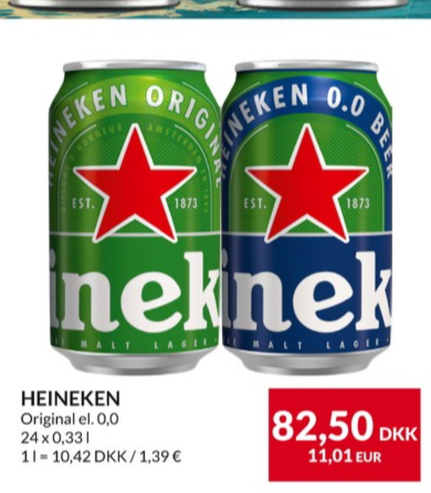 Heineken, Øl 24 pk.