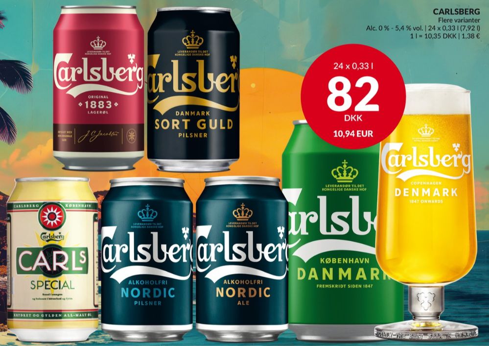 Carlsberg Nordic Ale, Øl - Alkoholfri 24 pk.