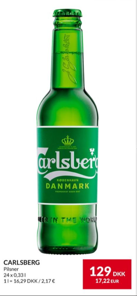 Carlsberg Pilsner, Øl