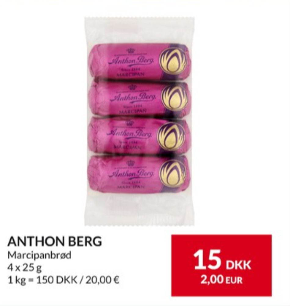 Anthon Berg, Marcipanbrød