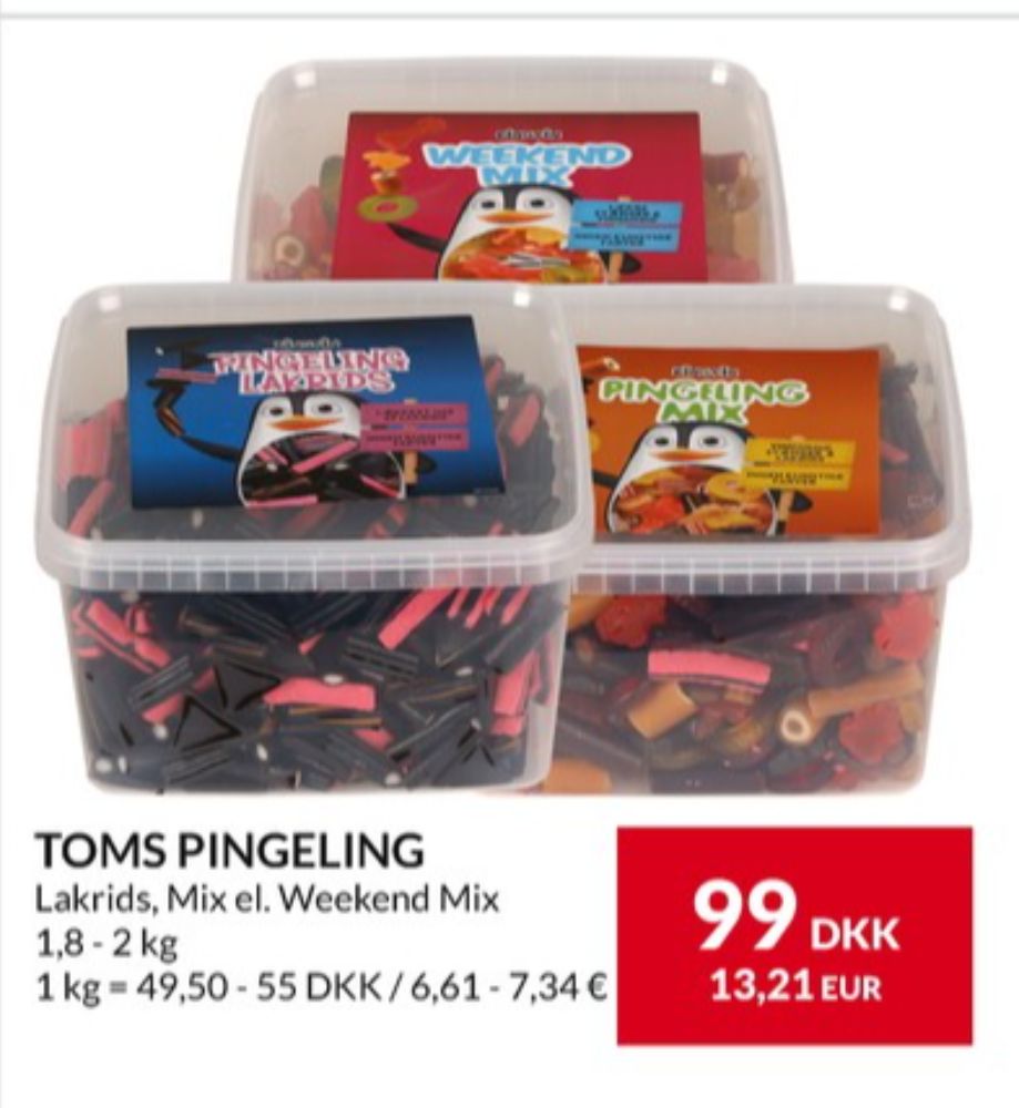 Toms Pingeling Lakrids, Slikbøtter
