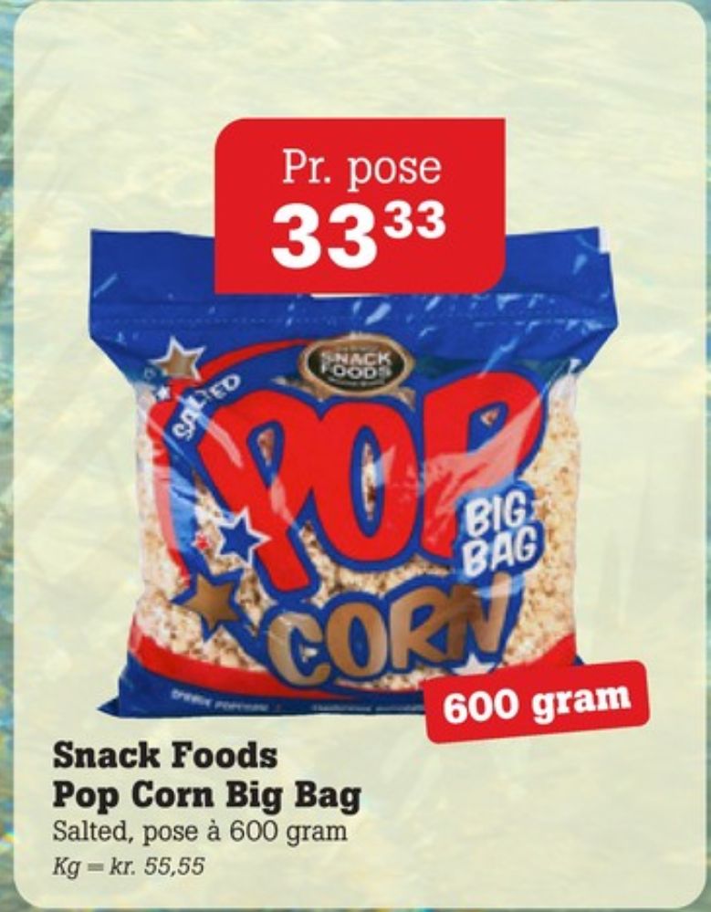 Snack Foods, Popcorn