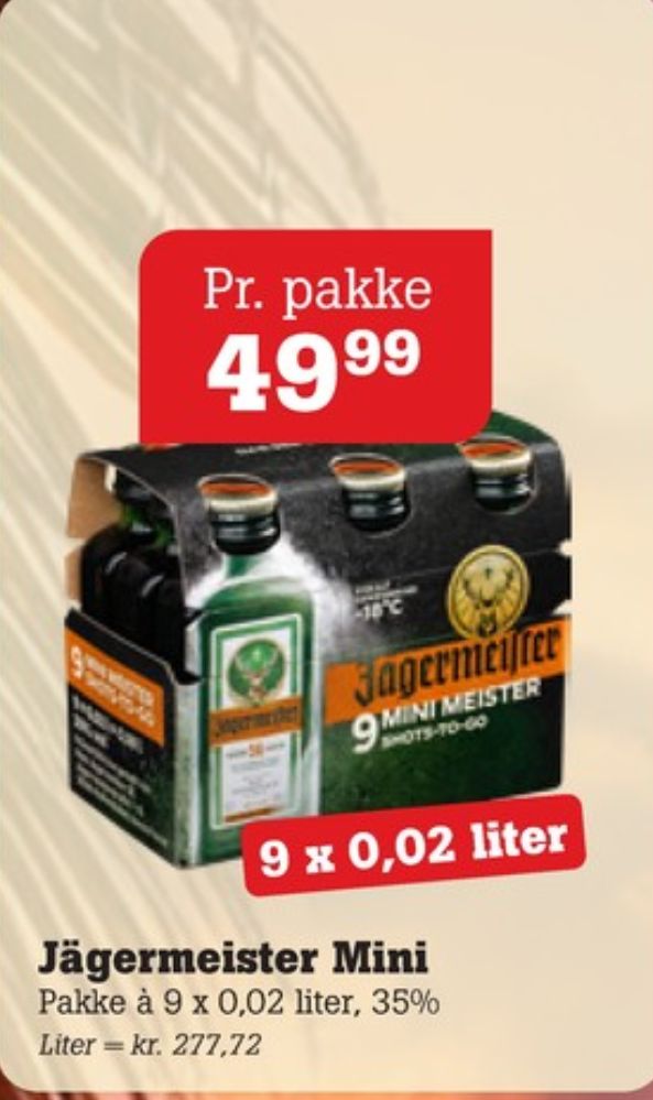 Jägermeister Mini Meister, Bitter